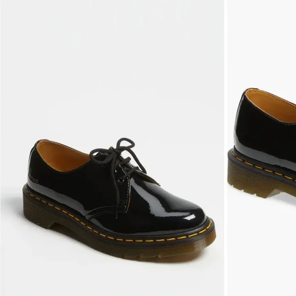 Dr. Martens Shiny Black Women’s 9 Three Eye Oxfords - Picture 7 of 8